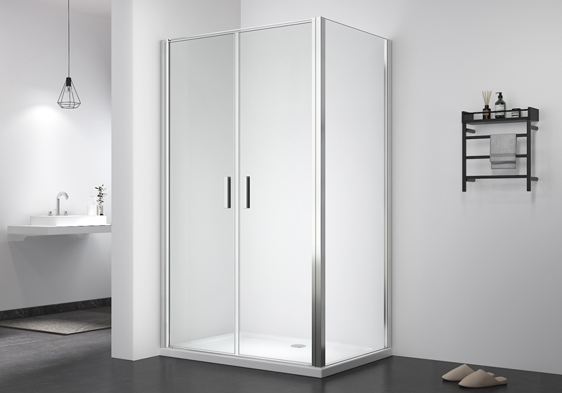 PV 1904 6mm pangsi kaca 2 pintu ditambah kepungan pancuran mandian+panel sisi